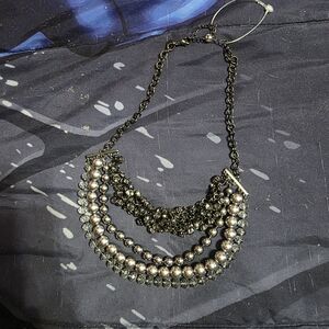Elegant Black and Silver Necklace